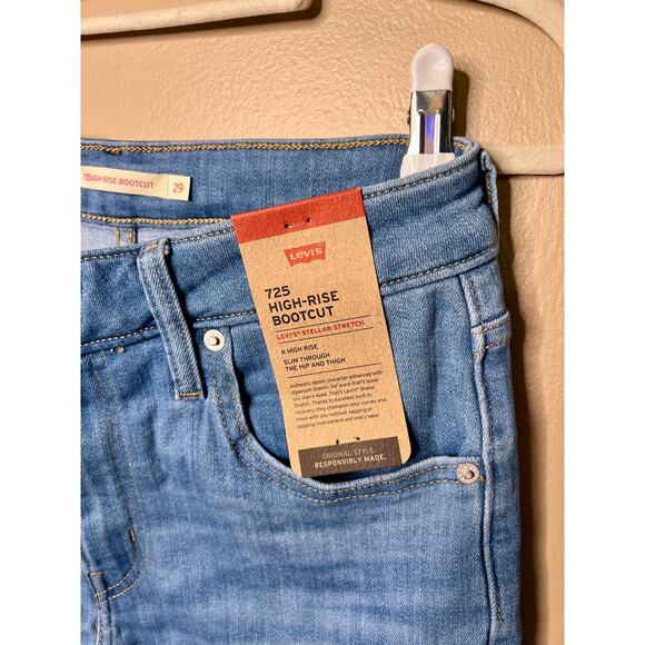NWT Women's Levi's 725 High-Rise Bootcut Blue Jeans, 29 x 30 - Picture 6 of 10